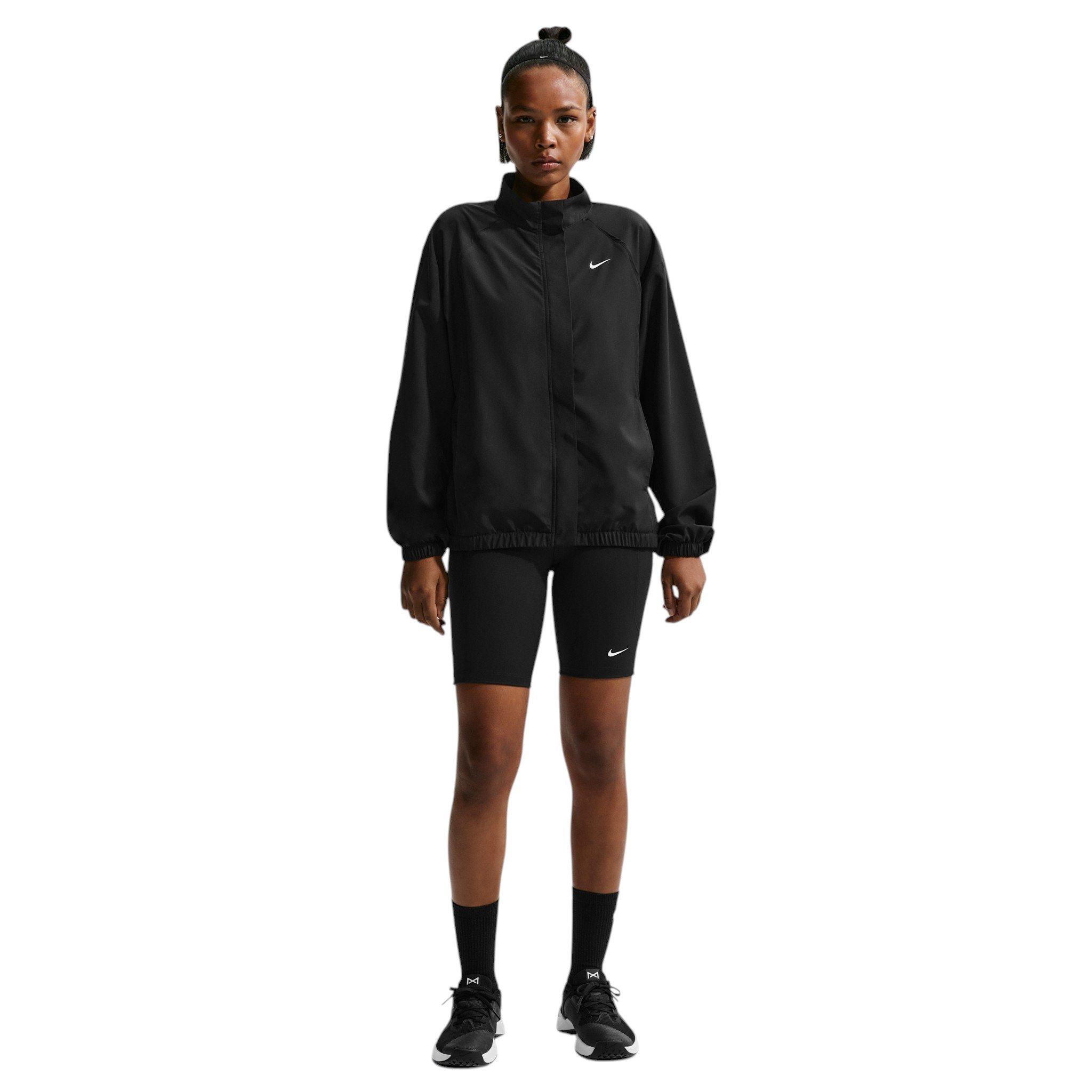 Nike Women's One Dri-FIT Woven Jacket - Black/White - BLACK/WHITE